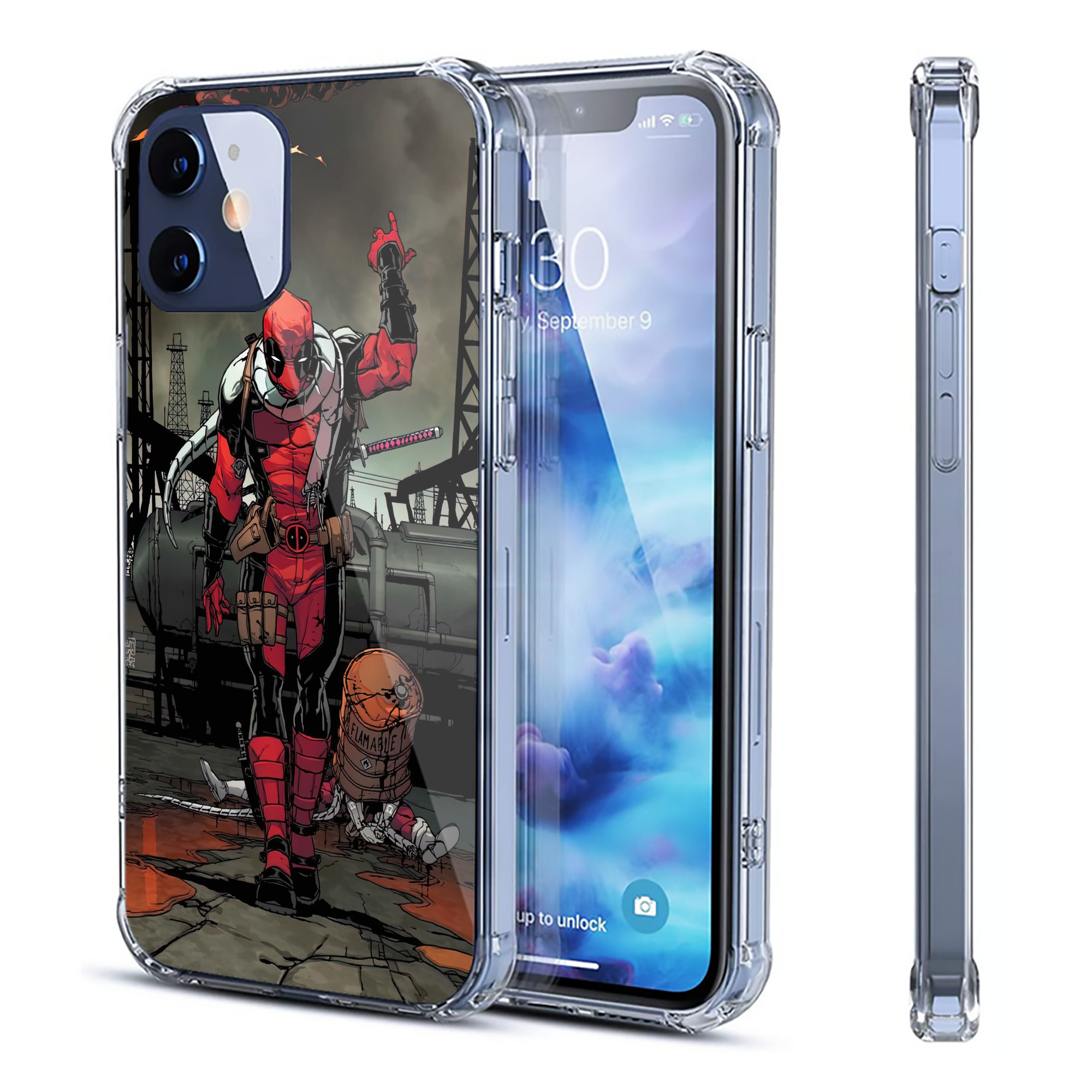 （画像用） Deadpool デッドプール 【iPhone 12シリーズ対応】透明スマホケース（クリアソフトケース）